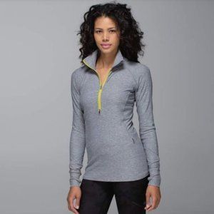 Lululemon Race Your Pace 1/2 Zip Heathered Slate 10